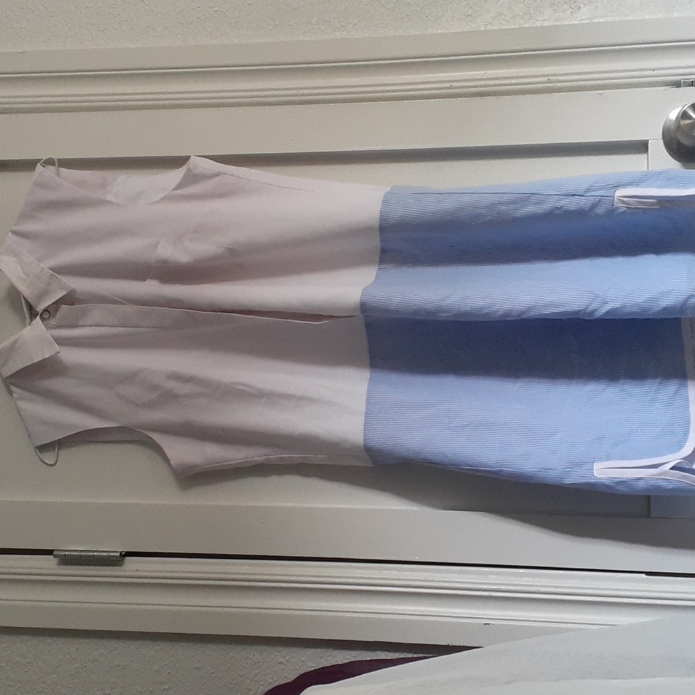 Altuzarra dress Size Medium blue and white in color